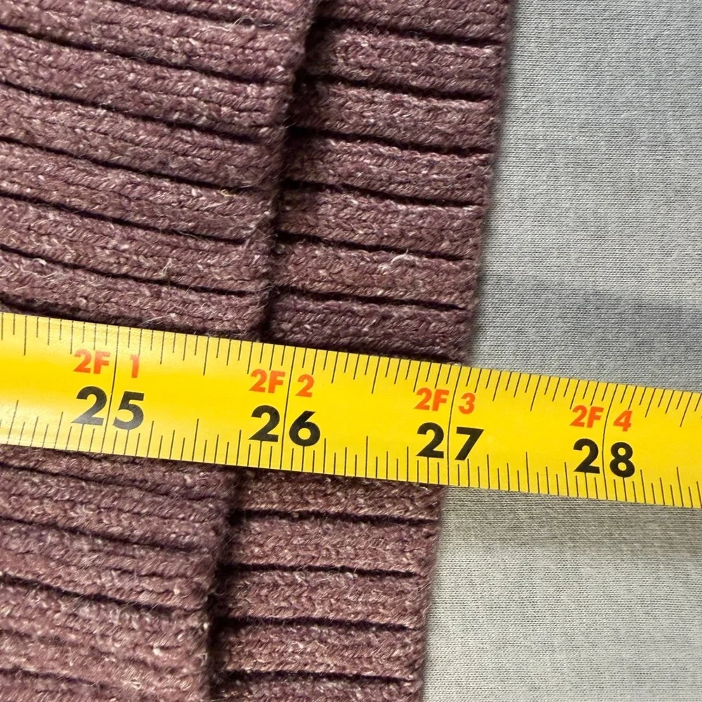 Abercrombie & Fitch Mens Small Silk Linen y2k Geometric Crewneck Sweater Purple